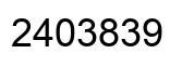 Number 2403839 black image