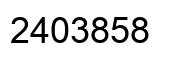 Number 2403858 black image