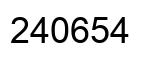 Number 240654 black image