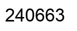 Number 240663 black image
