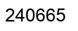 Number 240665 black image