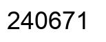 Number 240671 black image
