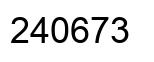 Number 240673 black image