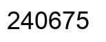 Number 240675 black image