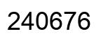 Number 240676 black image