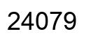 Number 24079 black image
