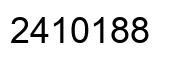 Number 2410188 black image