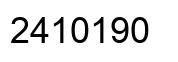 Number 2410190 black image