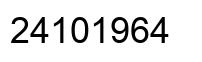 Number 24101964 black image