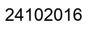 Number 24102016 black image