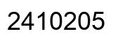 Number 2410205 black image