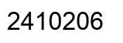 Number 2410206 black image