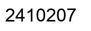 Number 2410207 black image