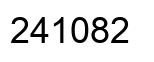 Number 241082 black image