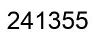 Number 241355 black image