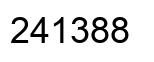 Number 241388 black image