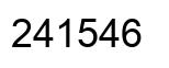 Number 241546 black image