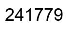 Number 241779 black image