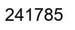 Number 241785 black image