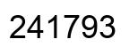 Number 241793 black image