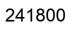 Number 241800 black image