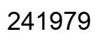 Number 241979 black image