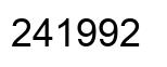 Number 241992 black image