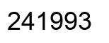 Number 241993 black image