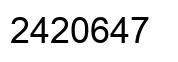 Number 2420647 black image