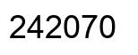 Number 242070 black image