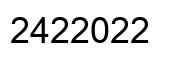 Número 2422022 imagen negro
