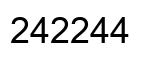 Number 242244 black image