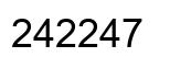 Number 242247 black image