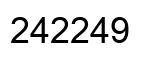 Number 242249 black image