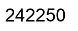 Number 242250 black image