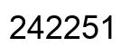 Number 242251 black image