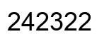 Number 242322 black image
