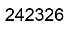 Number 242326 black image