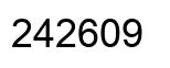 Number 242609 black image