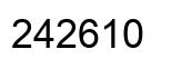 Number 242610 black image