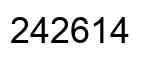 Number 242614 black image