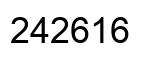 Number 242616 black image