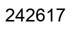 Number 242617 black image