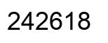 Number 242618 black image