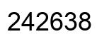 Number 242638 black image