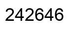 Number 242646 black image