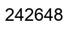 Number 242648 black image