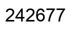 Number 242677 black image