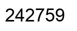 Number 242759 black image