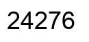 Number 24276 black image